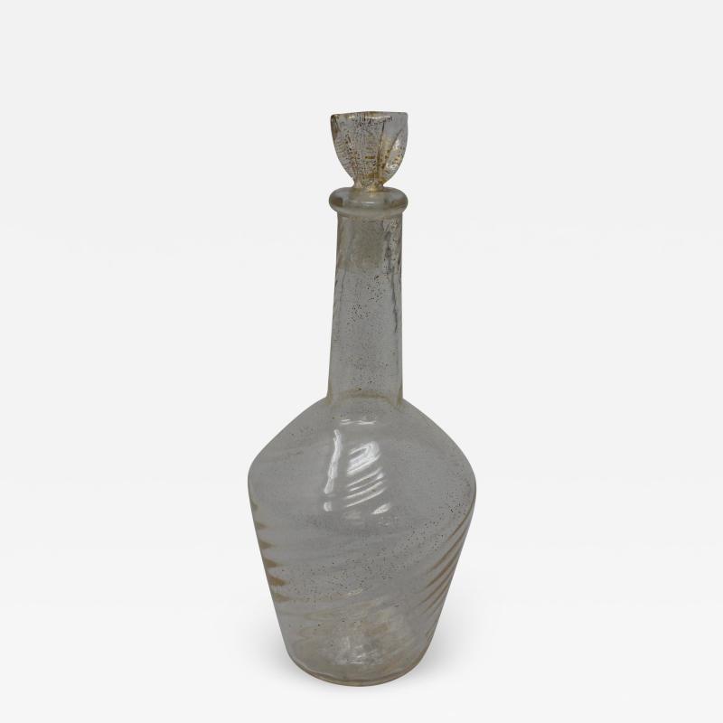Vintage Gold Flecked Murano Carafe 1950s