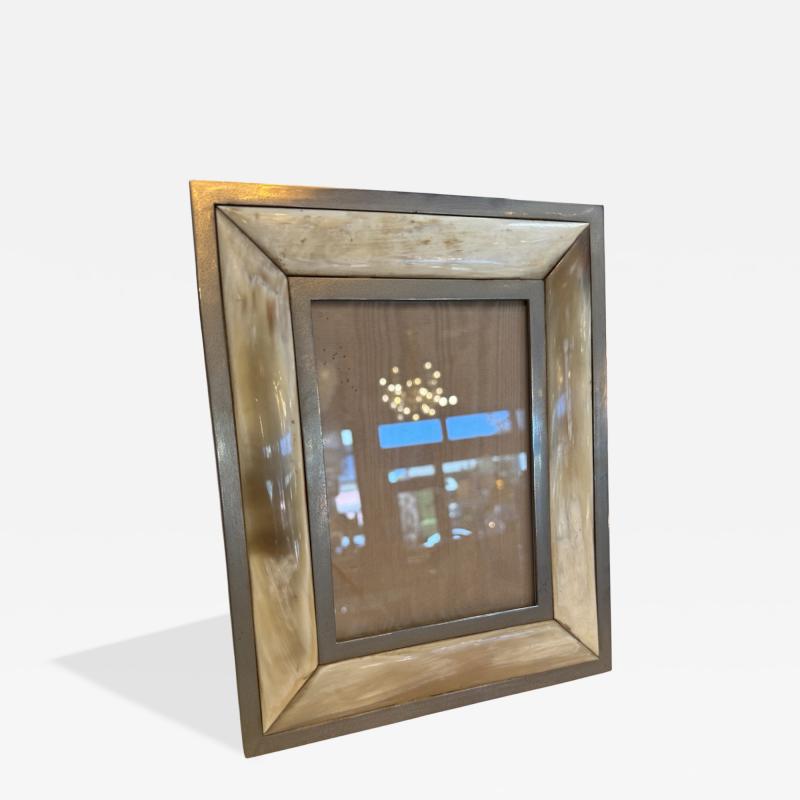 Vintage Horn and Metal Picture Frame