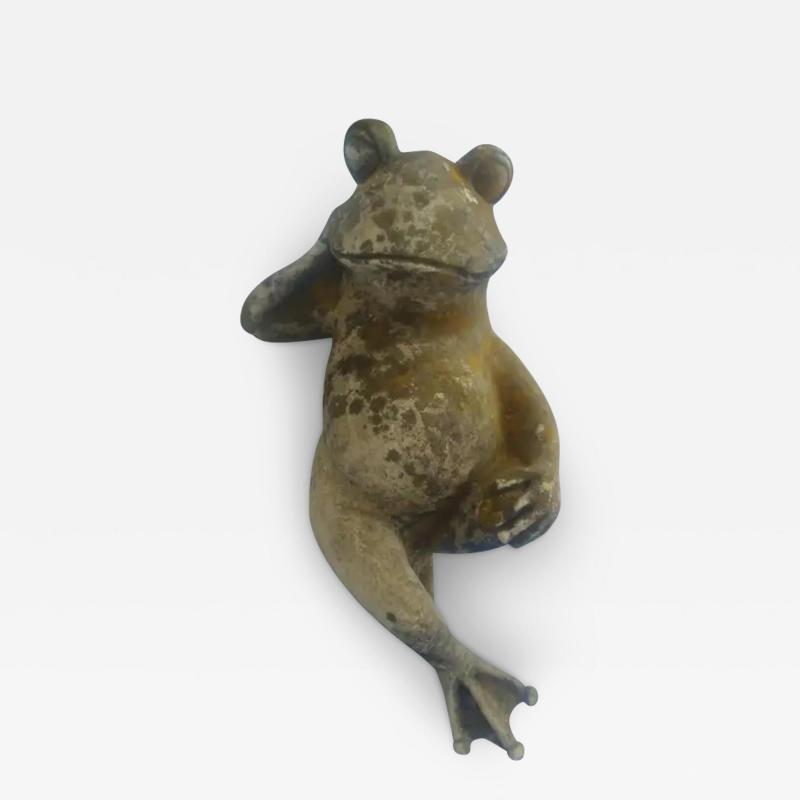 Vintage Indoor Outdoor Resin Laying Frog