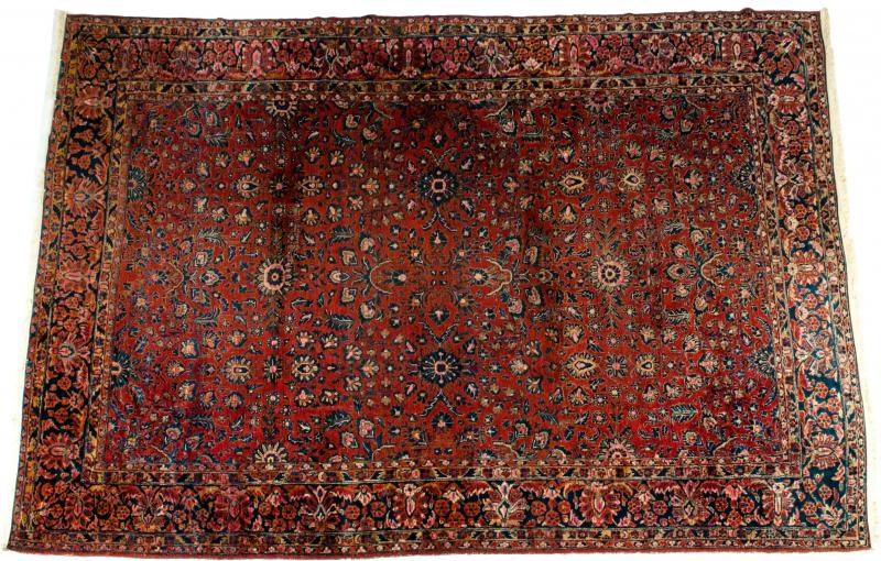 Vintage Iranian Hand Knotted Wool Area Rug