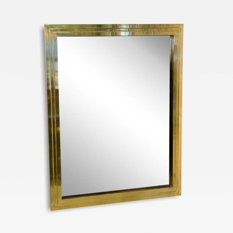 Vintage Italian Brass Framed Wall Mirror