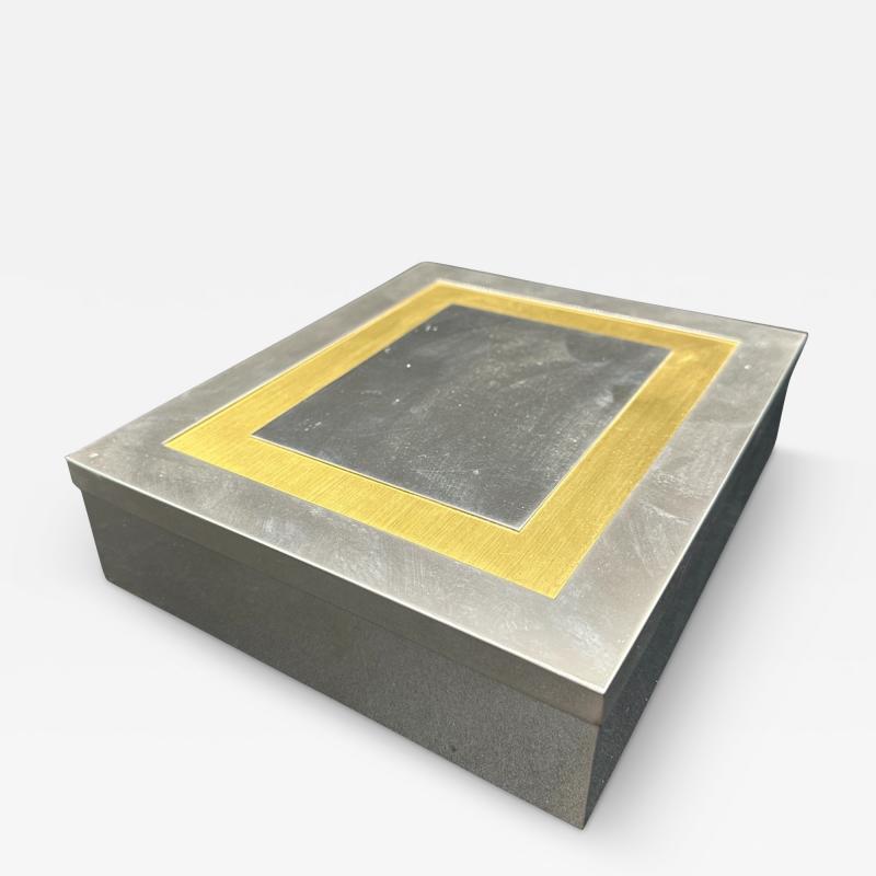 Vintage Italian Decorative Chrome Box Italy 1960s