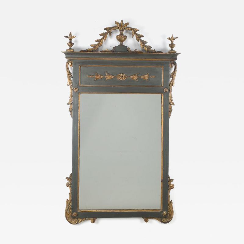 Vintage Italian Neoclassical Painted and Gilt Mirror circa 1920