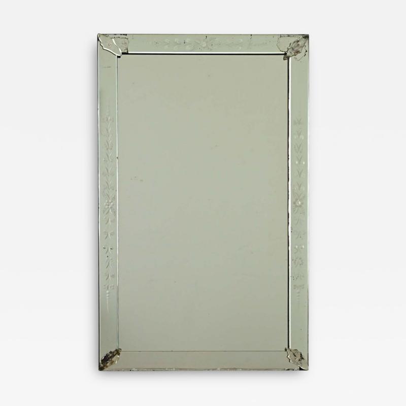 Vintage Italian Rectangular Venetian Mirror