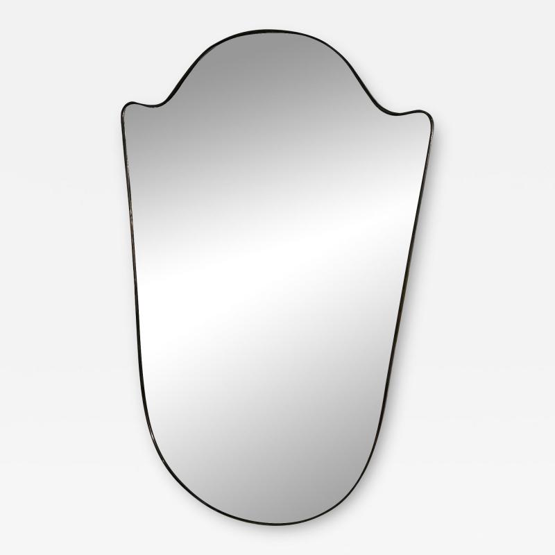 Vintage Italian Shield Wall Mirror 1970s