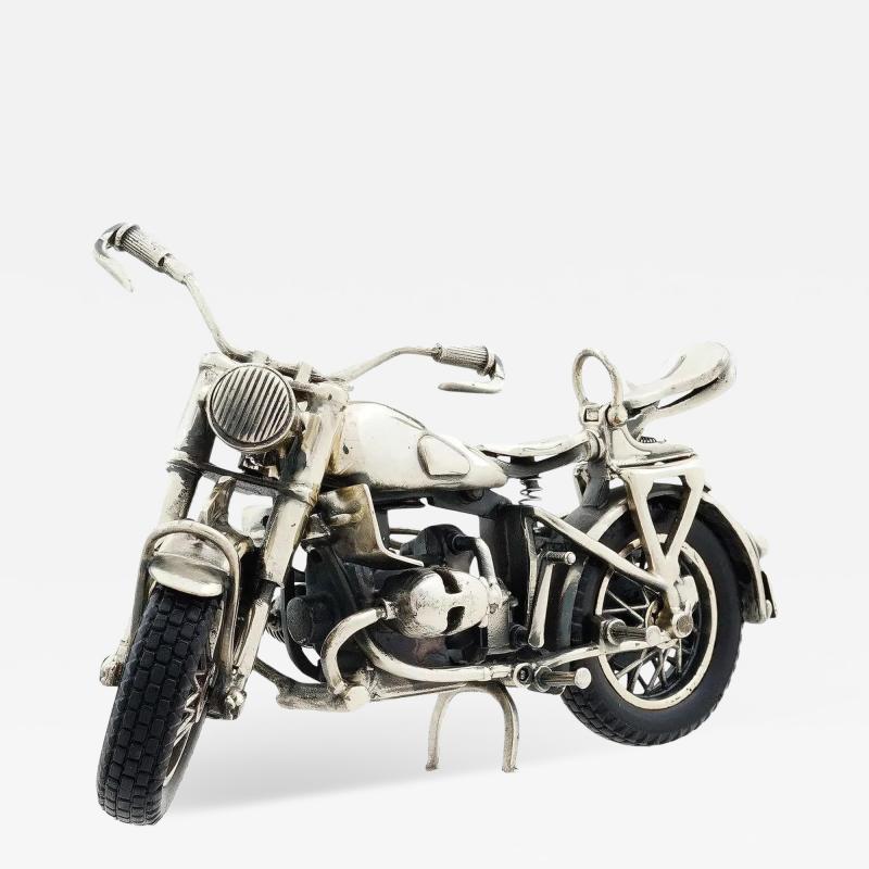 Vintage Italian Sterling Silver 925 Italian Signed Motorcycle Bike Harley
