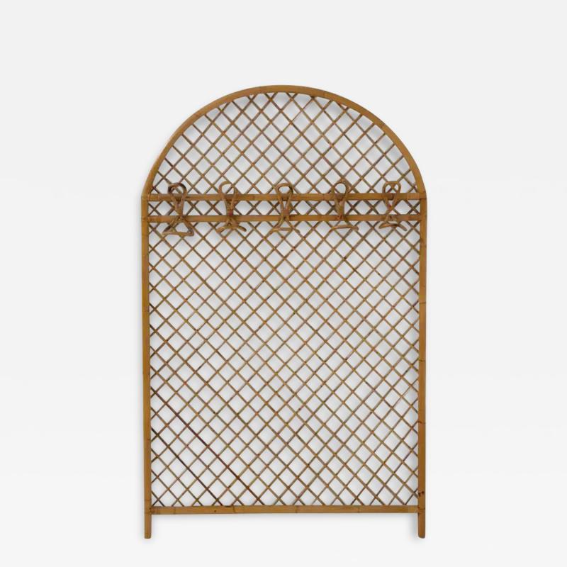 Vintage Italian manifacture bamboo and decorative wall hanging