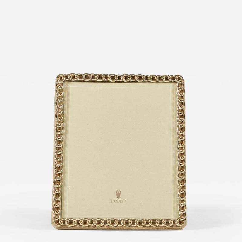 Vintage LObjet gold plated rope photoframe