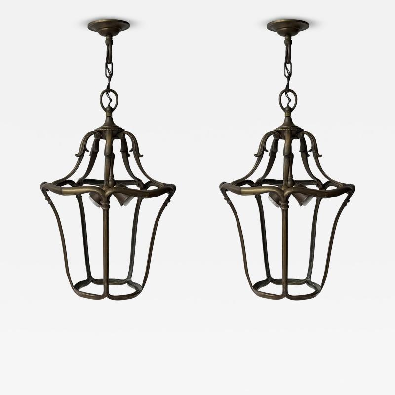 Vintage Lantern in Bronze Mid century modern 1950s Italy