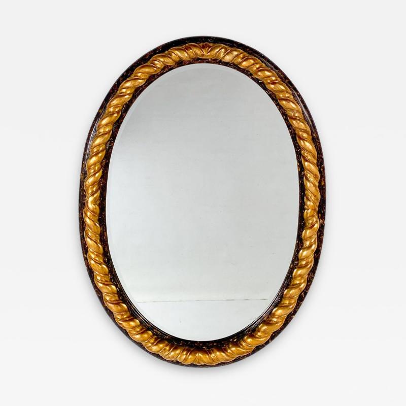 Vintage Large Oval Giltwood Mirror