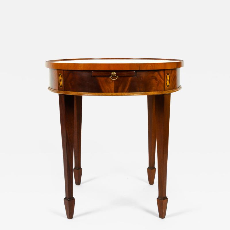 Vintage Mahogany Wood Round Side Table