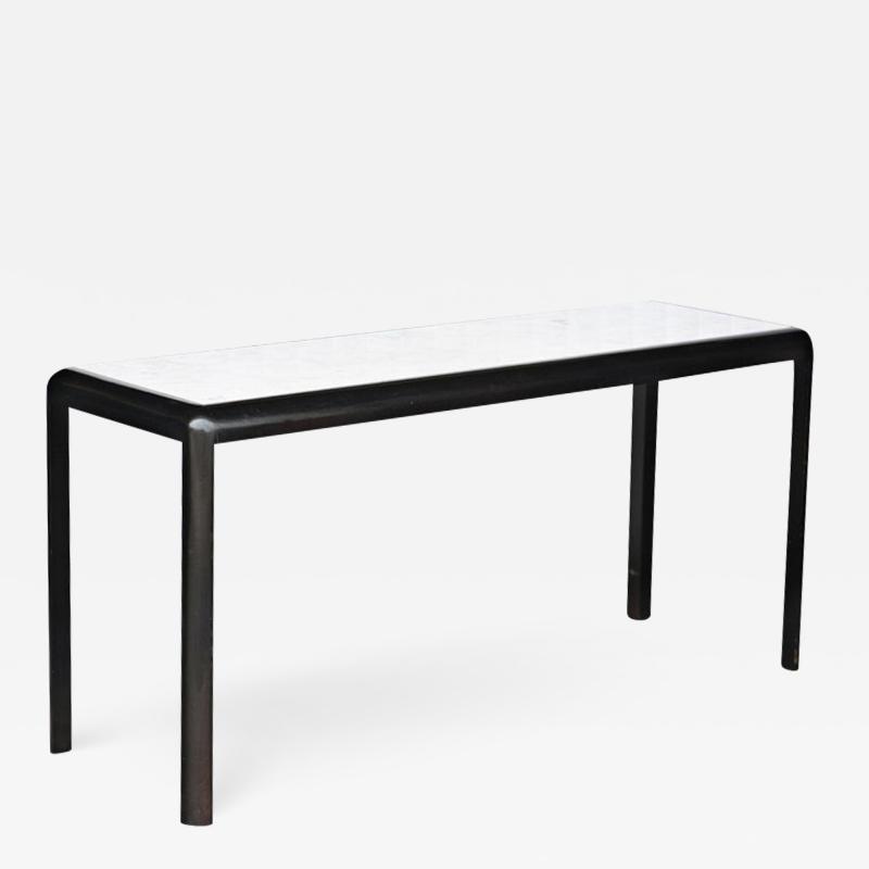 Vintage Marble and Wood Console Table