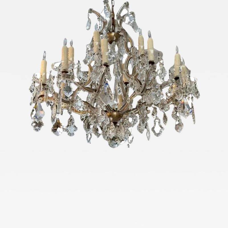 Vintage Maria Theresa Austrian Crystal 15 Lite Chandelier