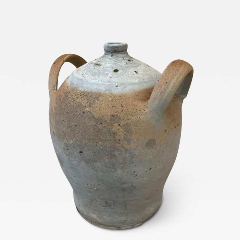 Vintage Mid Century French Provincial Stoneware Pottery Jar Jug Vase Vessel