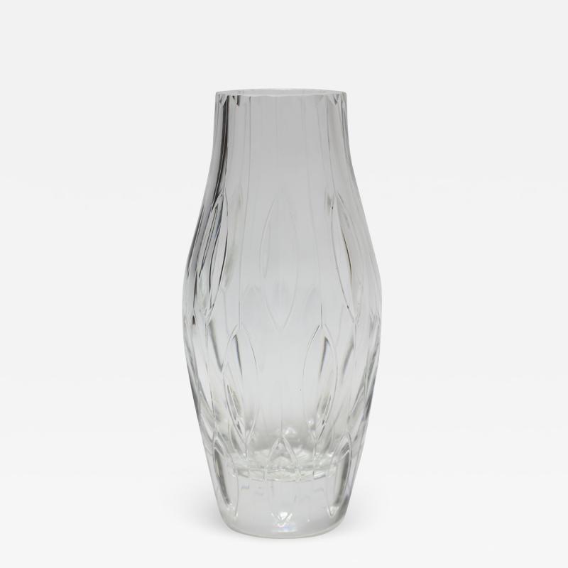 Vintage Mid Century Modernist Crystal Vase 1970 Europe