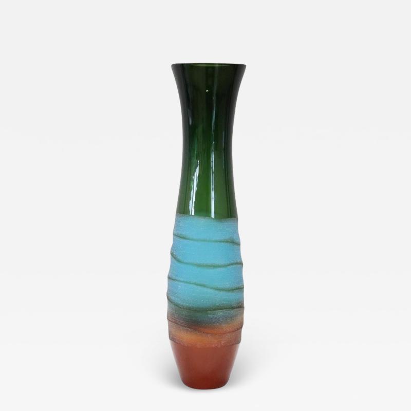 Vintage Multicolored Art Glass Vase by Villeroy Boch 1990s