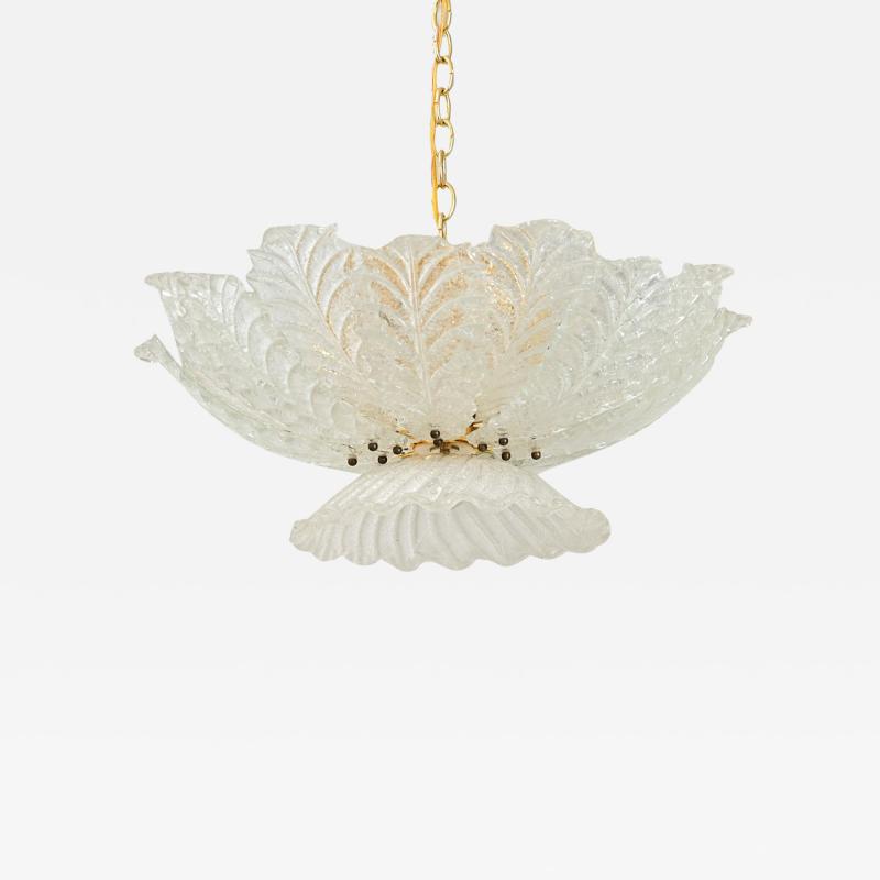 Vintage Murano Glass Palmette Suspension Light