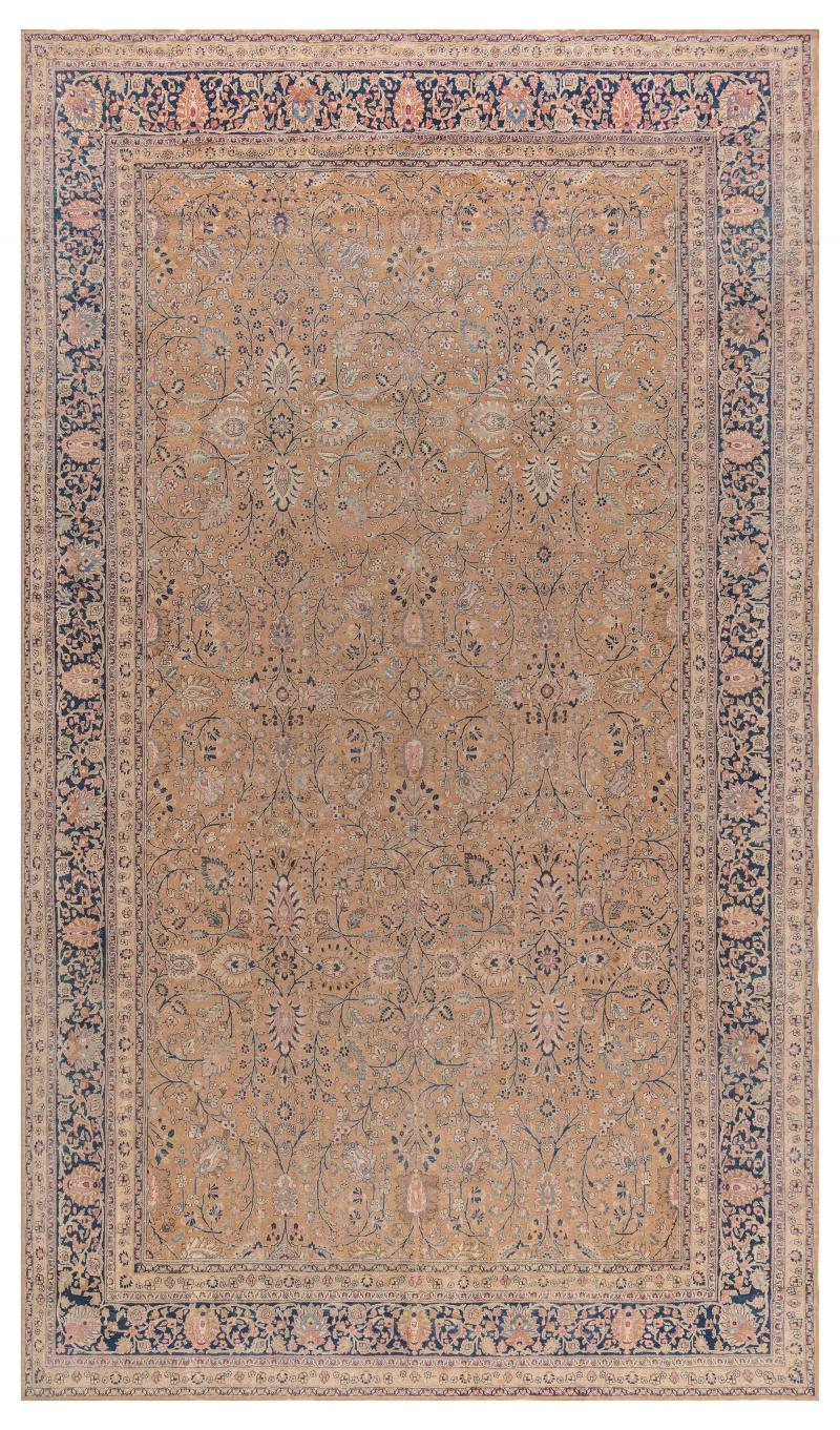 Vintage Persian Tabriz Handmade Wool Rug