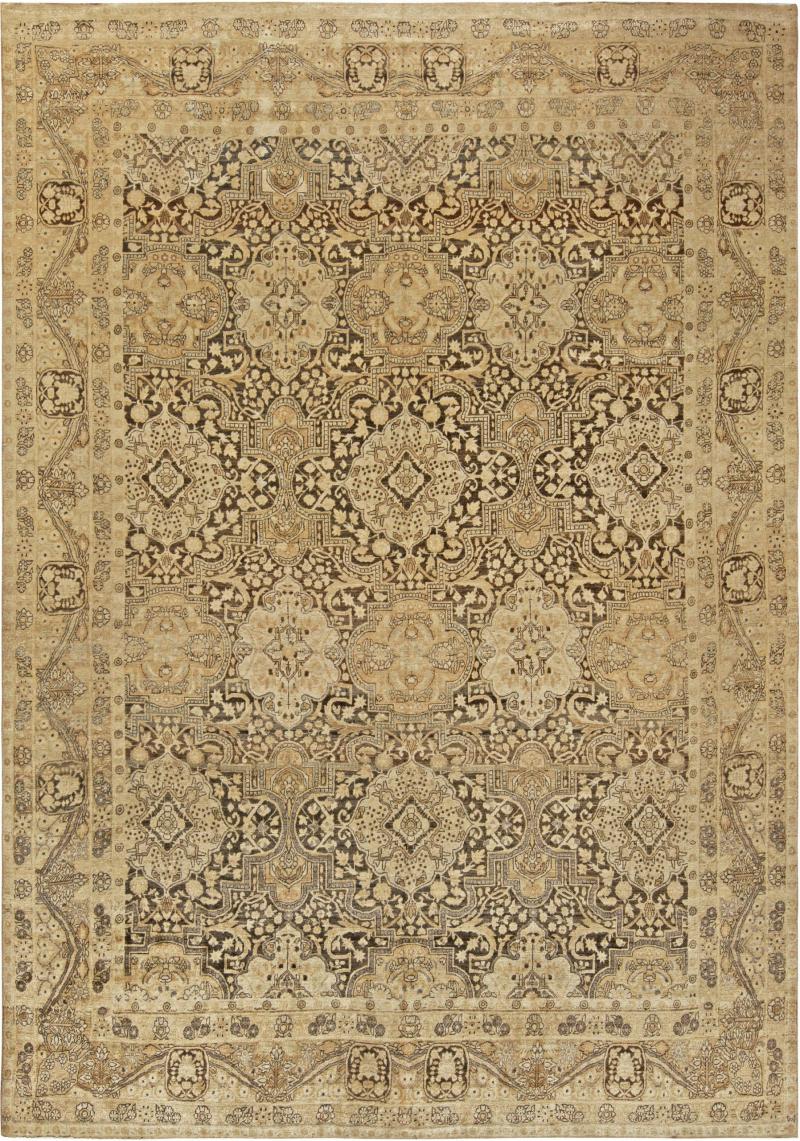 Vintage Persian Tabriz Handmade Wool Rug