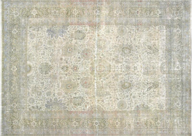 Vintage Persian Tabriz Rug 86 x 1110 