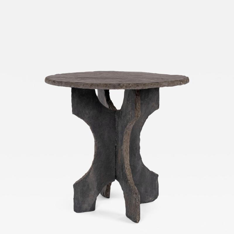 Vintage Round Slate Table