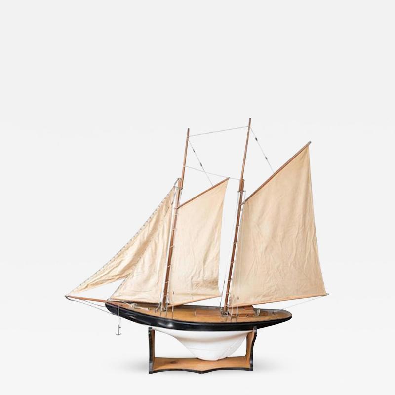 Vintage Schooner Model Sail Boat Patsy Ann 