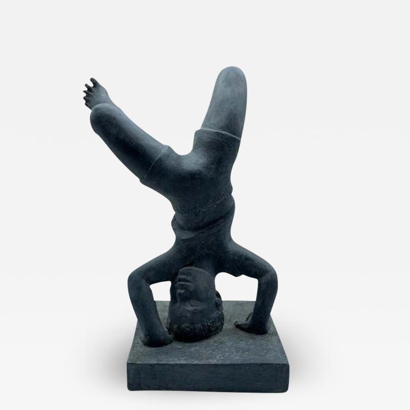 Vintage Sculpture of a Boy Doing a Handstand