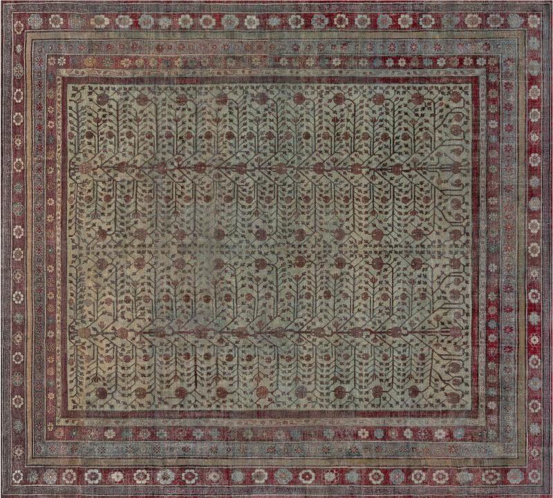 Vintage Silk Samarkand Rug