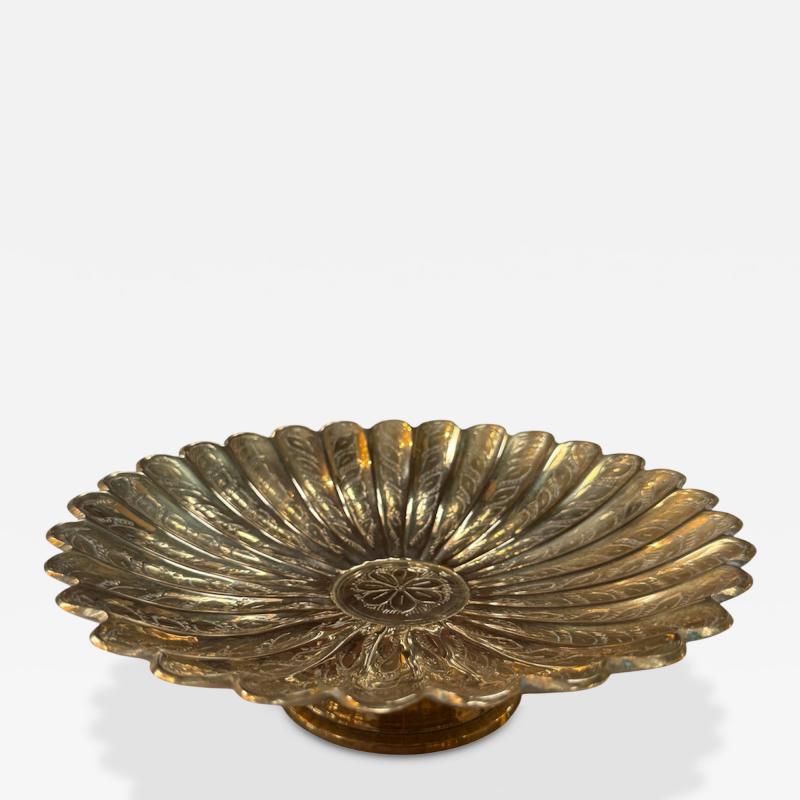 Vintage Solid Brass Pedestal Bowl