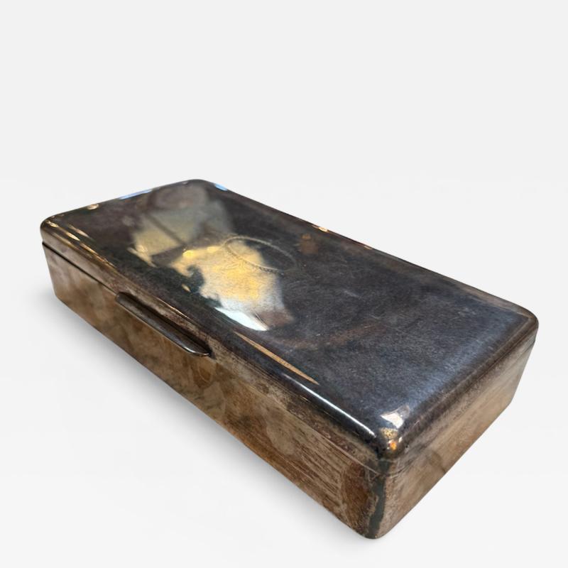 Vintage State Express Cigarettes Metal Cigarette Box with Wooden Interior