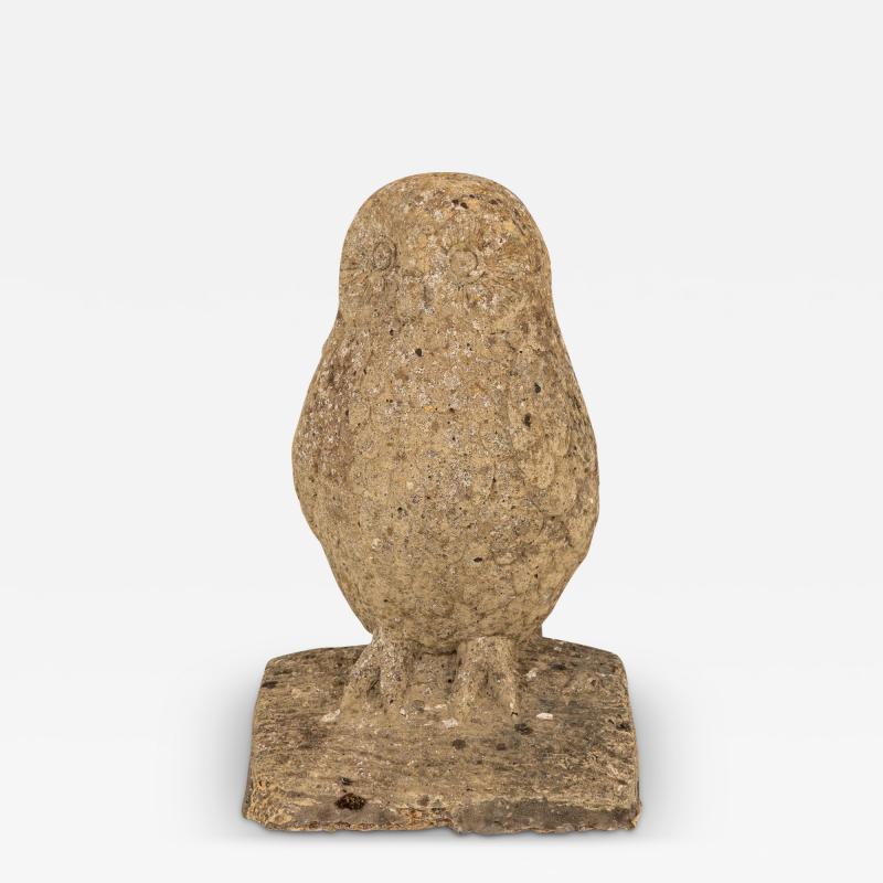 Vintage Stone Owl Garden Ornament