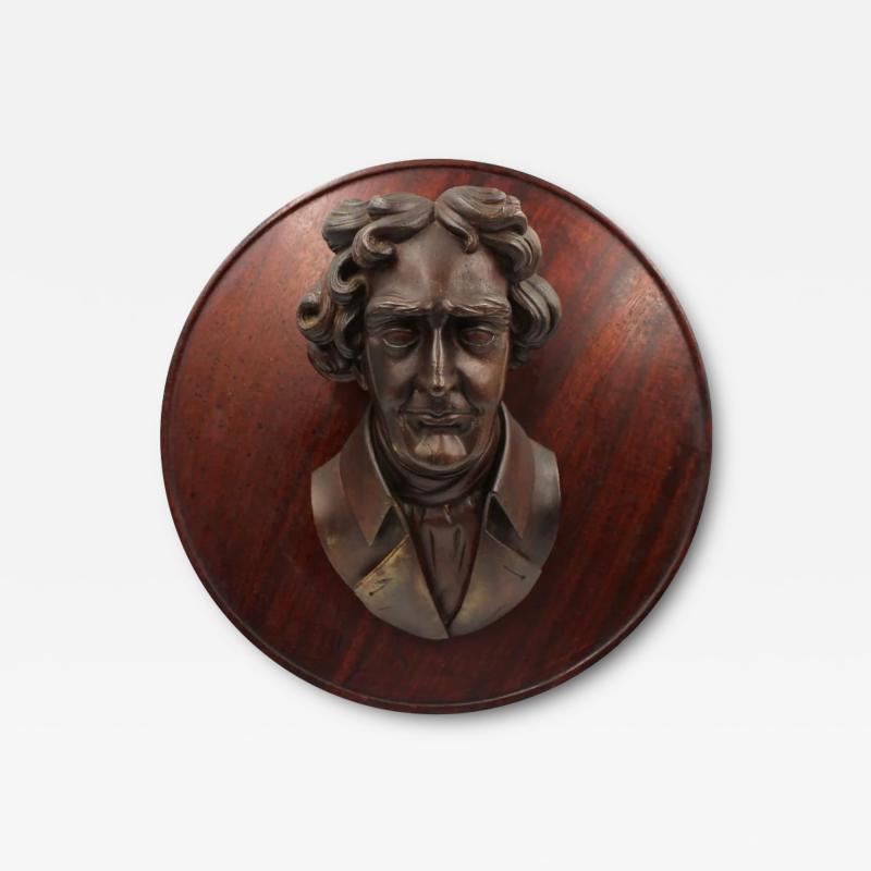 Vintage Thomas Jefferson Bust Wooden Wall Hanging Early 20th Century