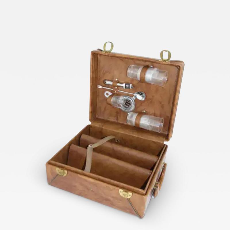 Vintage Travel bar case and accessories