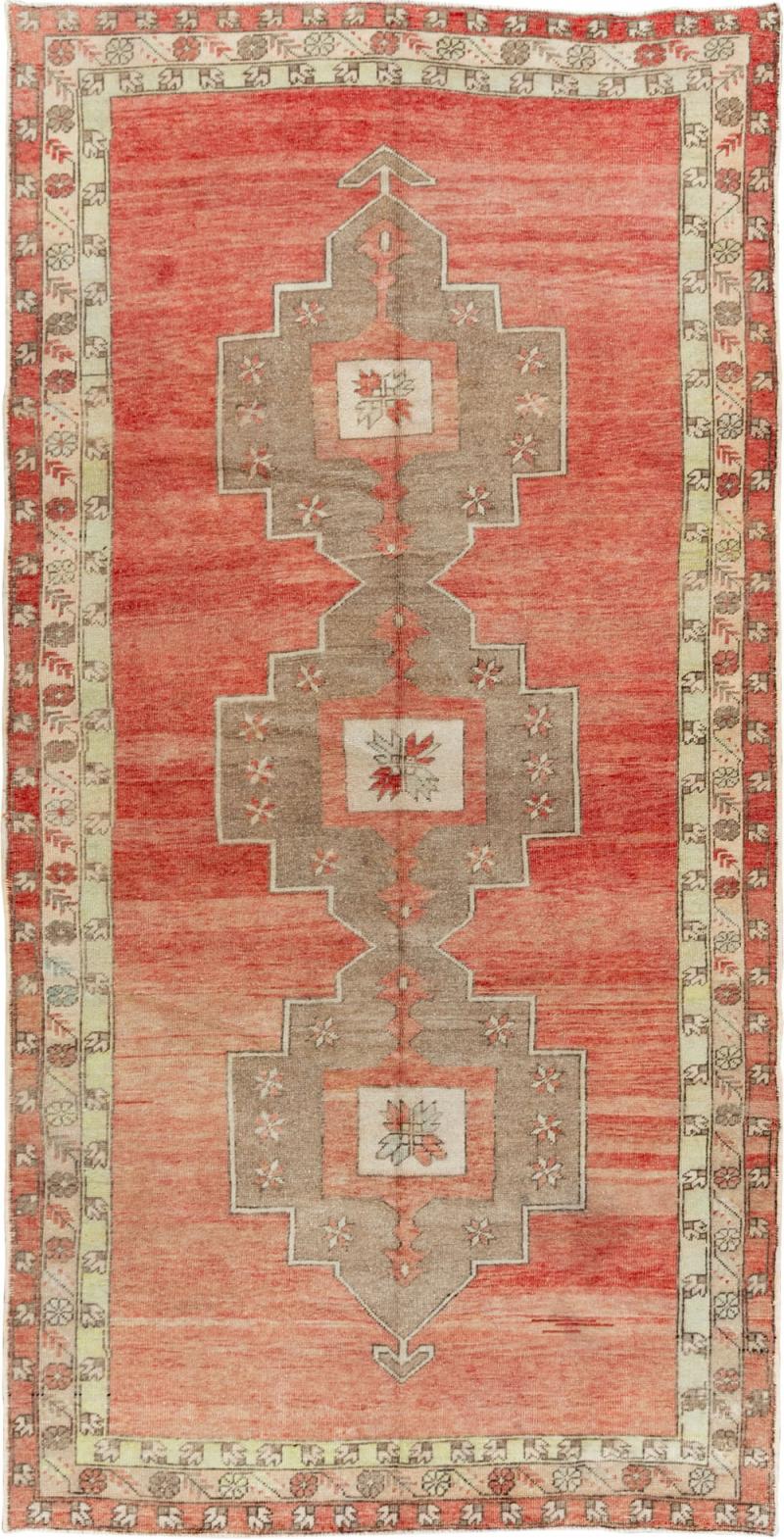 Vintage Turkish Anatolian Gallery Carpet