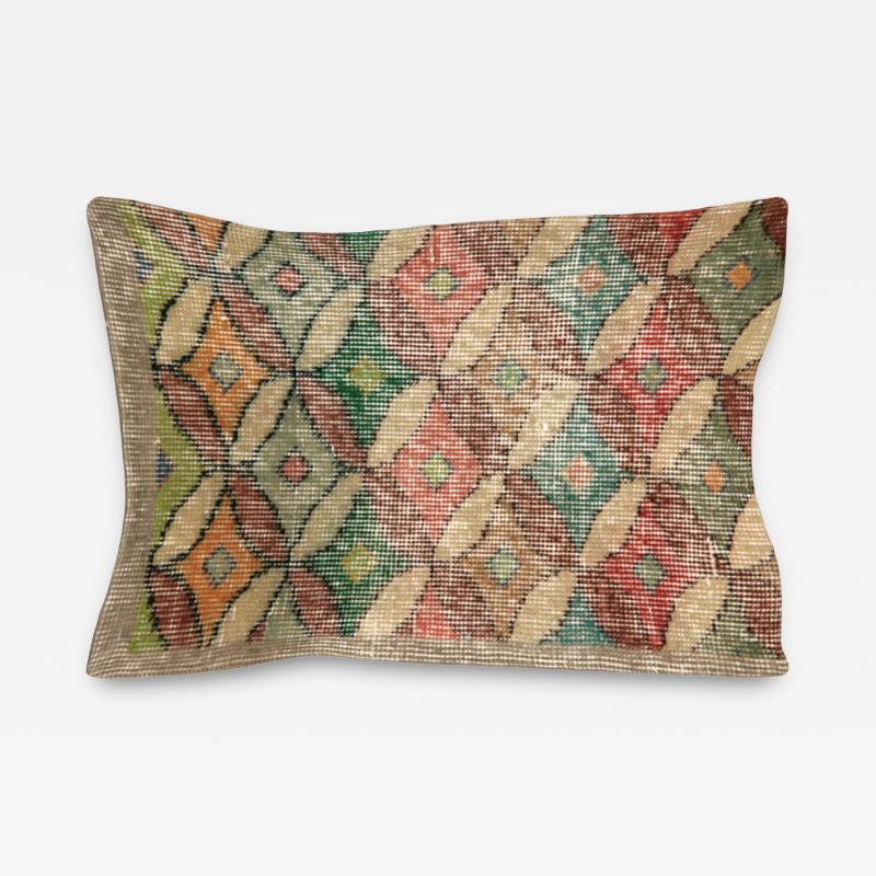 Vintage Turkish Mid Century Modern Pillow 16 x 23 