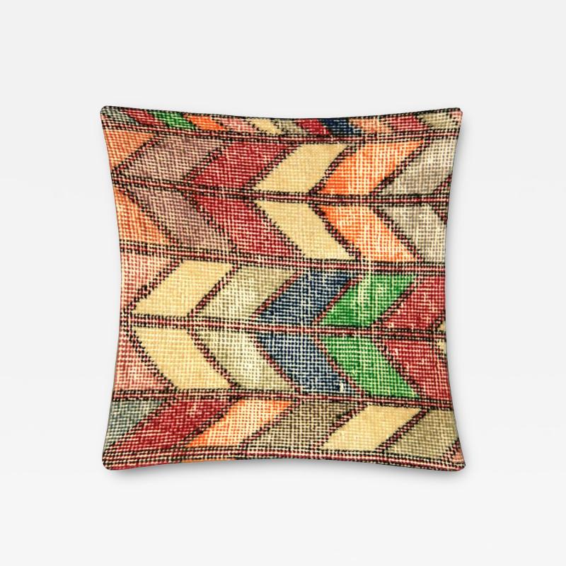 Vintage Turkish Mid Century Modern Pillow 17 x 17 