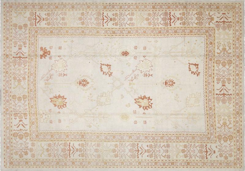 Vintage Turkish Oushak Rug 103 x 147 