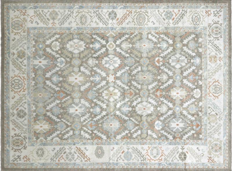 Vintage Turkish Oushak Rug 109 x 146 