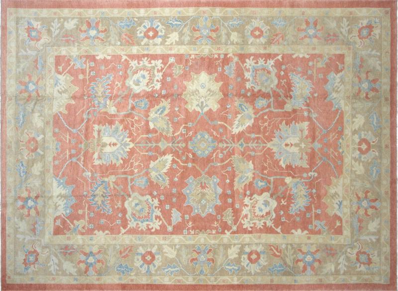 Vintage Turkish Oushak Rug 11 x 1411 