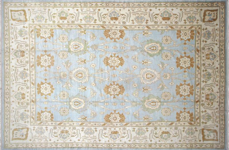 Vintage Turkish Oushak Rug 112 x 167 