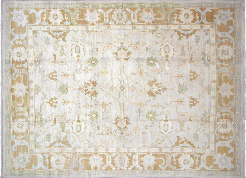 Vintage Turkish Oushak Rug 117 x 159 
