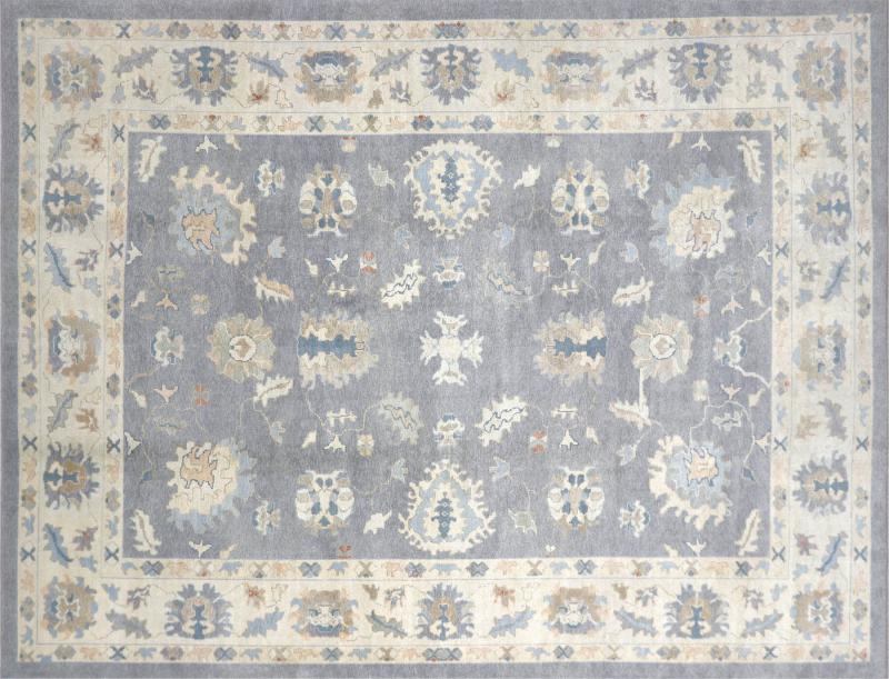 Vintage Turkish Oushak Rug 12 x 16