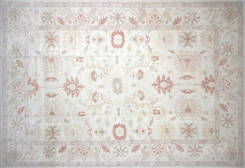 Vintage Turkish Oushak Rug 151 x 214 