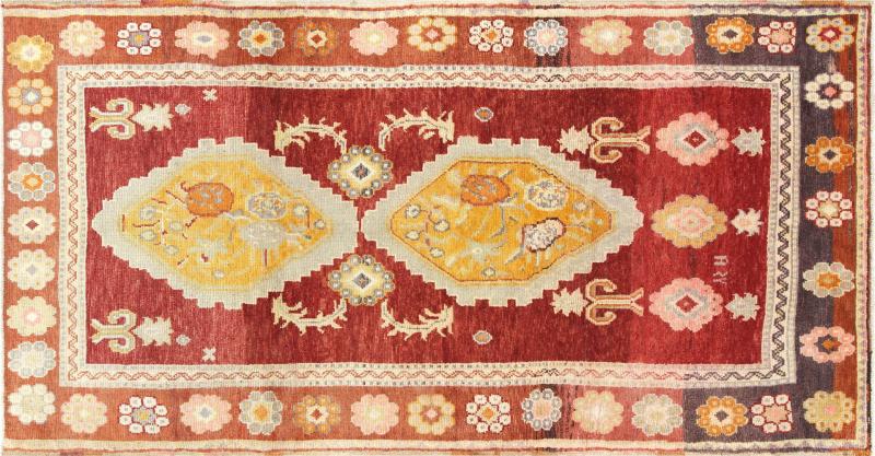 Vintage Turkish Oushak Rug 51 x 96 