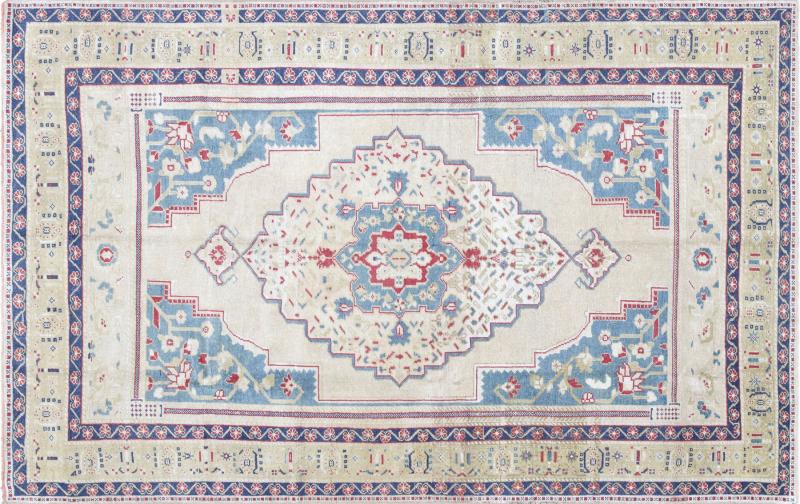 Vintage Turkish Oushak Rug 57 x 811 