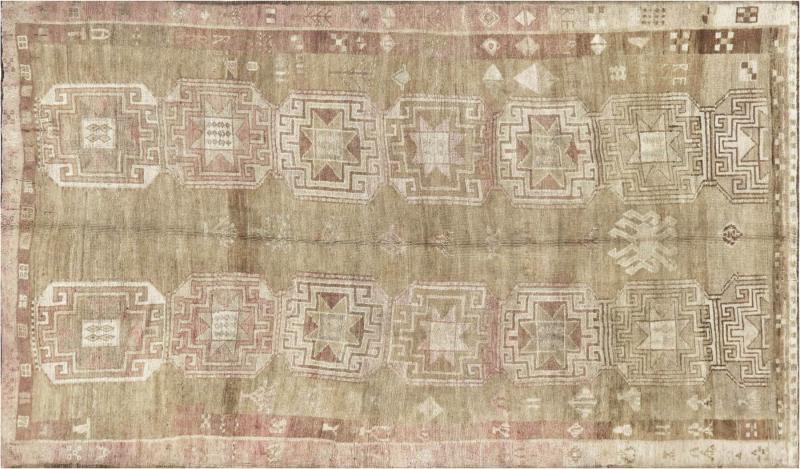 Vintage Turkish Oushak Rug 75 x 131 