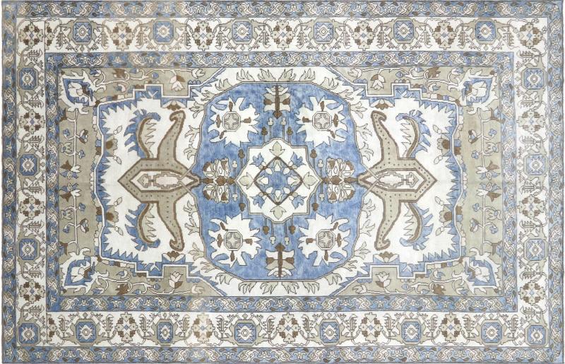 Vintage Turkish Oushak Rug 76 x 119 