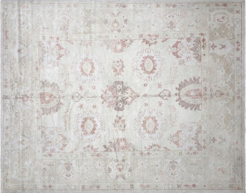 Vintage Turkish Oushak Rug 88 x 11
