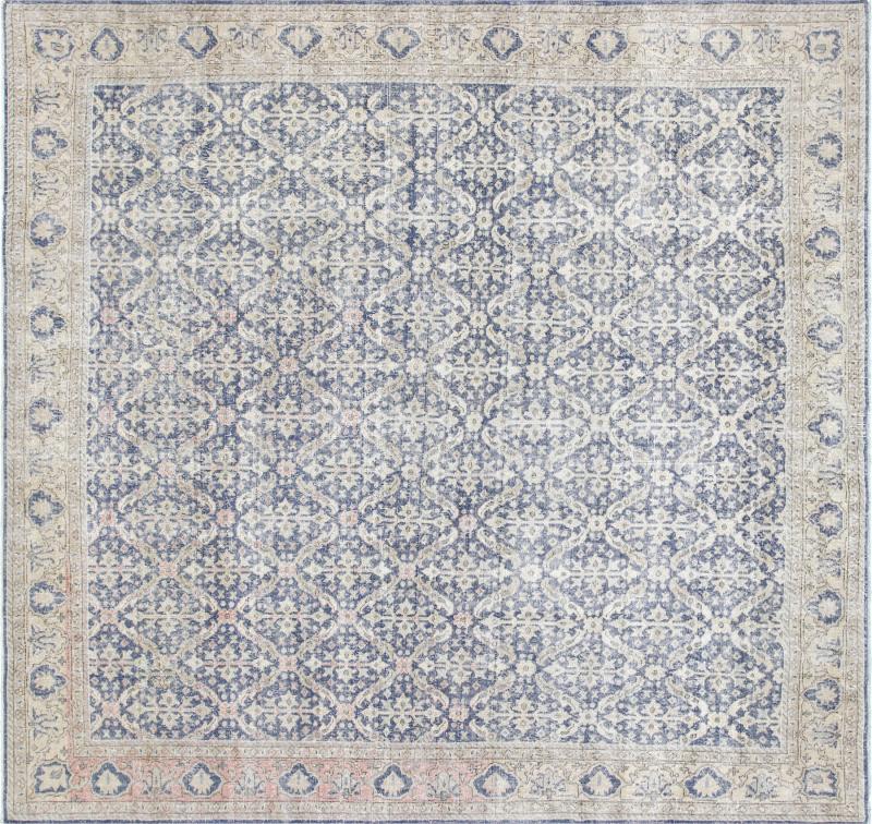 Vintage Turkish Oushak Rug 93 x 99 