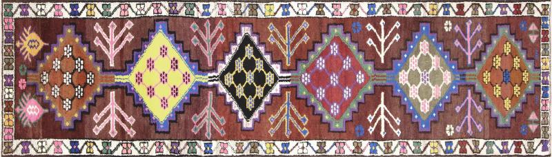Vintage Turkish Oushak Runner 31 x 1011 